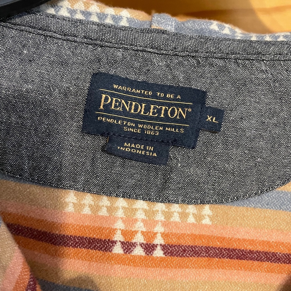 Pendleton Button Front Beach Hoody Double Soft Cotton‎ Aztec Tribal Women's XL - Picture 2 of 6
